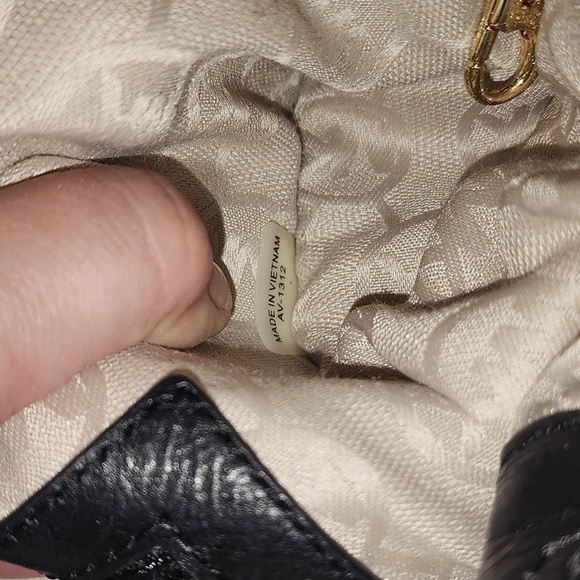 Michael kors Hamilton medium satchel cross body bag. Black/white/gold - Picture 16 of 16